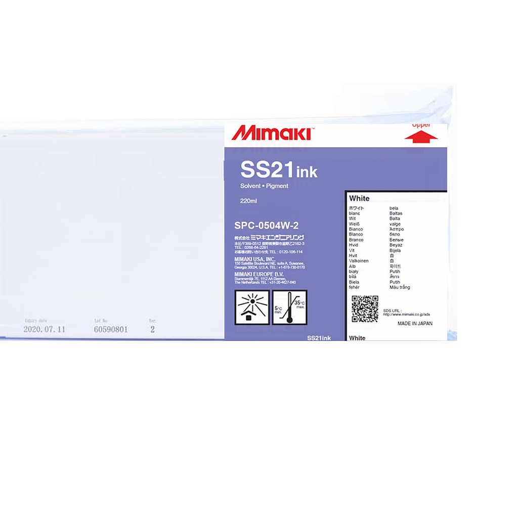MIMAKI INK WHITE 220 ML.