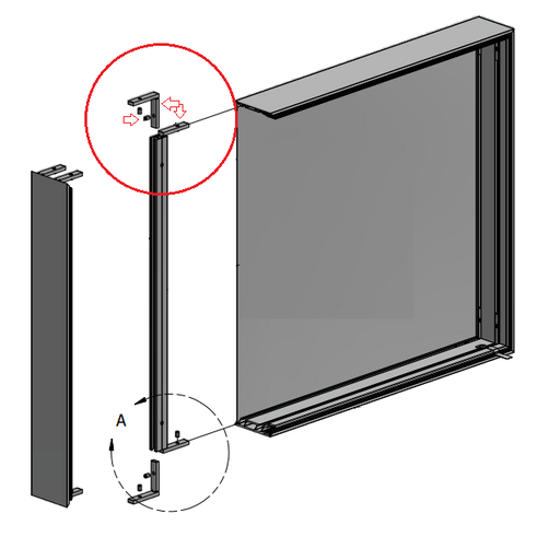 [5895] SIGNCOMP 3.5" FRONT LOAD SOFT SIGNAGE ANGLE ASSEMBLY
