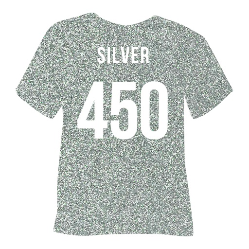 [450GLTSLV20027] POLI FLEX PEARL GLITTER 450 SILVER 20"