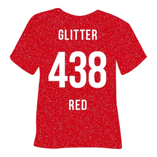 [438RD15030] POLI FLEX GLITTER 438 RED 15"