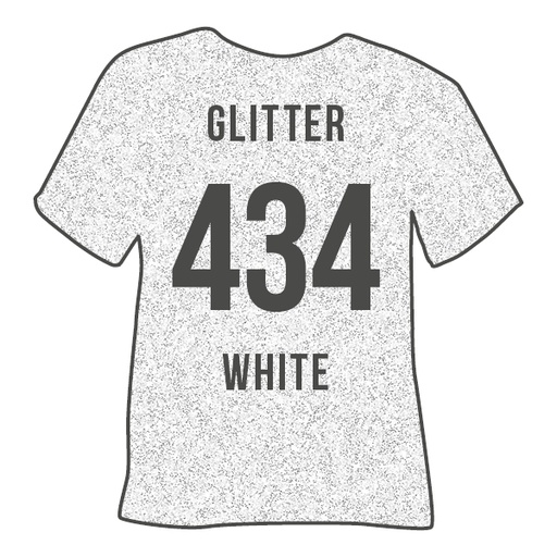 [434GW15030] POLI FLEX GLITTER 434 WHITE 15"