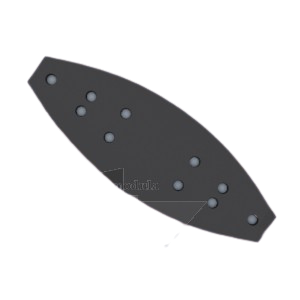 [25M-BC] CURVED FLAG 25CM