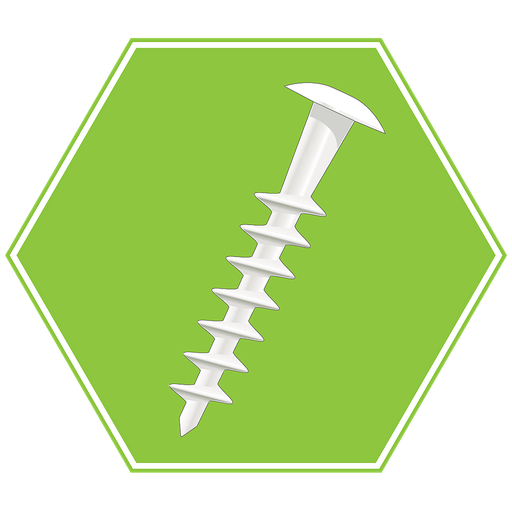 [DG-PS2100-WH] DGS PLASTIC SCREWS 2" WHITE