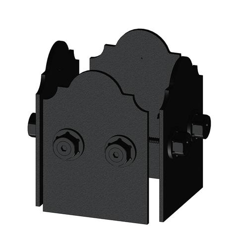 [GR-ZG09CARR08113] PED POST W6X8.5X4' OAH1/2"