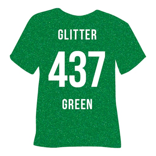 [437GR15030] POLI FLEX GLITTER 437 GREEN 15"